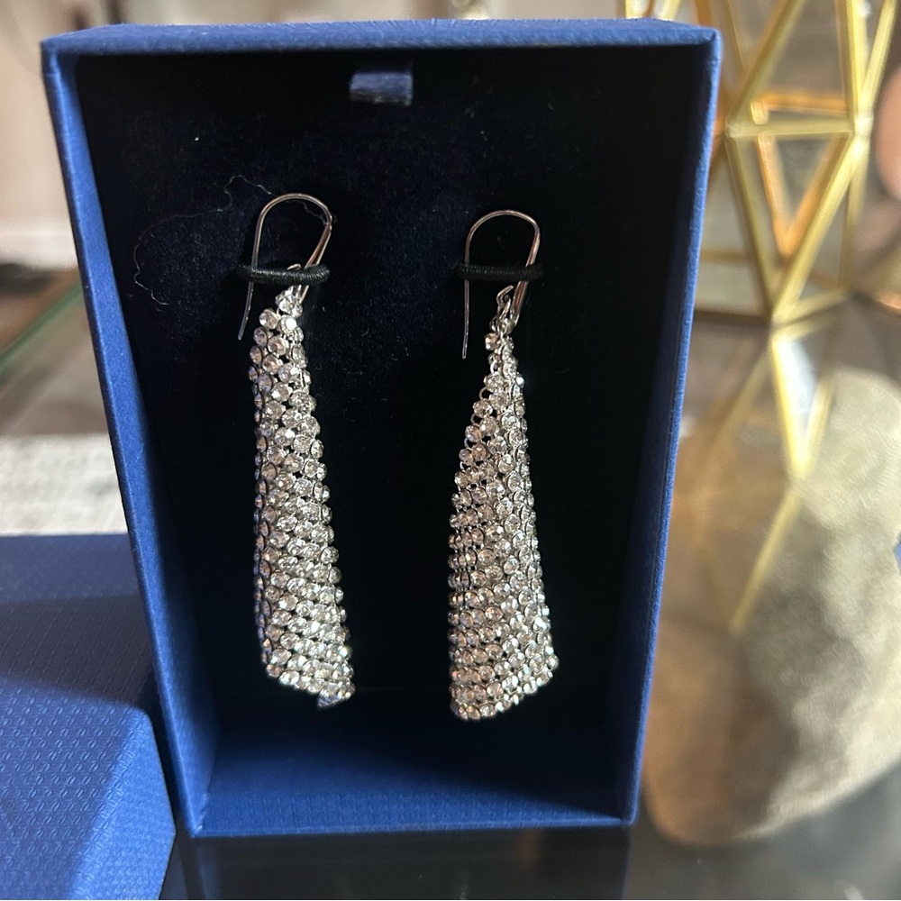 Sold out Swarovski Crystal Mesh earrings.